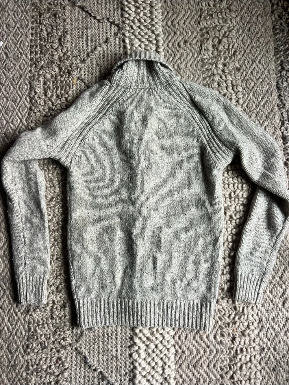 J. Crew Wool Blend Knit Shawl Collar Cardigan Sweater Natural